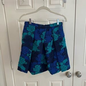 Draper James June Skirt in Blue and Teal A-Line Skirt
